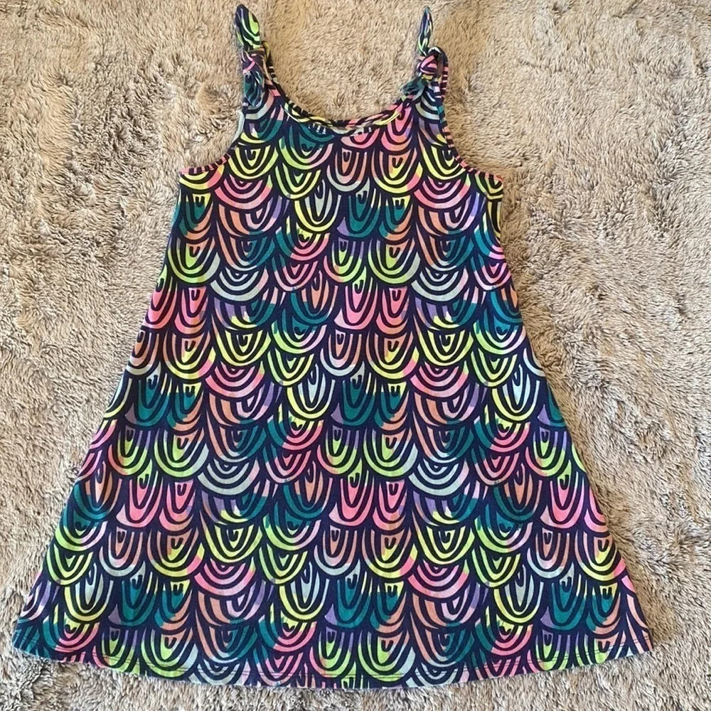 Cat & Jack Tie Tank Swirl Dress M